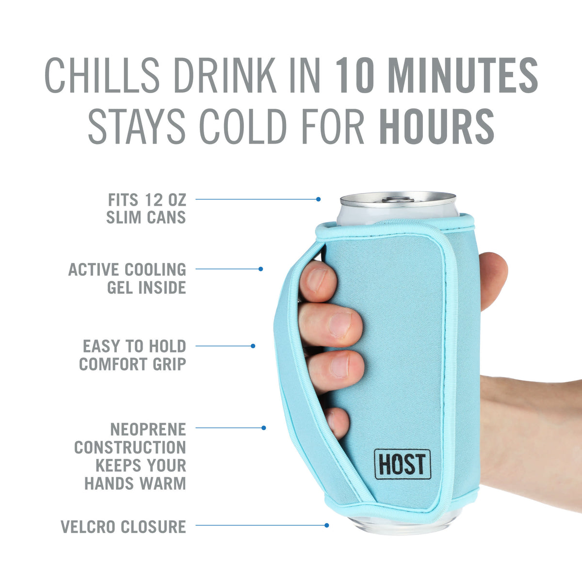 Host Stay-Chill Slim Can Cooler - Galaxy Black