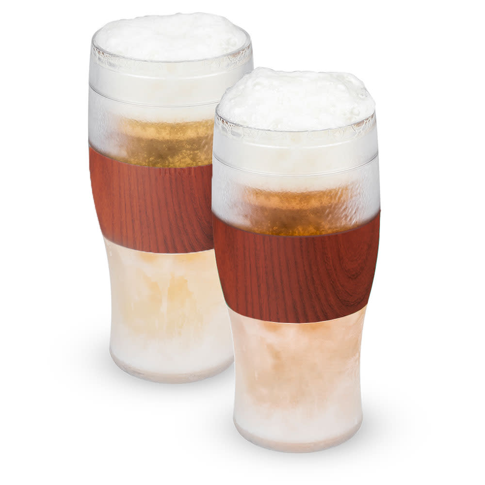 1 Frosty Freezer Mug 14 oz Ice Beverage Cooling Beer Plastic Drink Cup Cold Soda, White