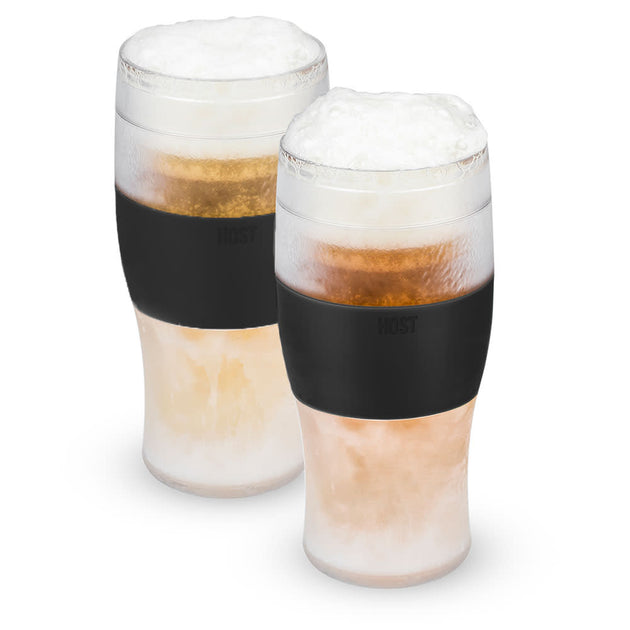 Beer Mugs with Gel Freezer 16 oz, Double Walled Beer Mugs with Handles,  Color Handles Set Of 4