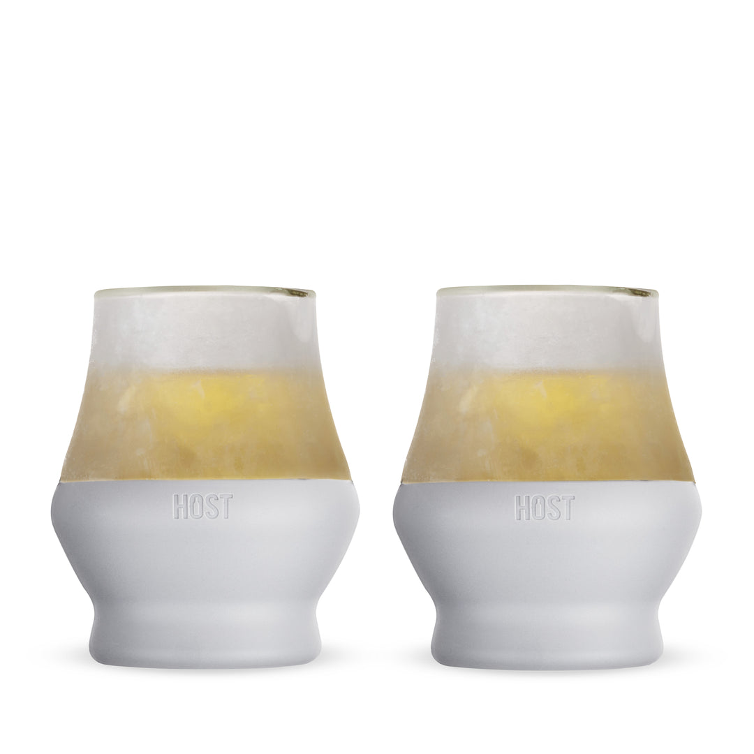Glass Sipping FREEZE in Gray, Set of 2
