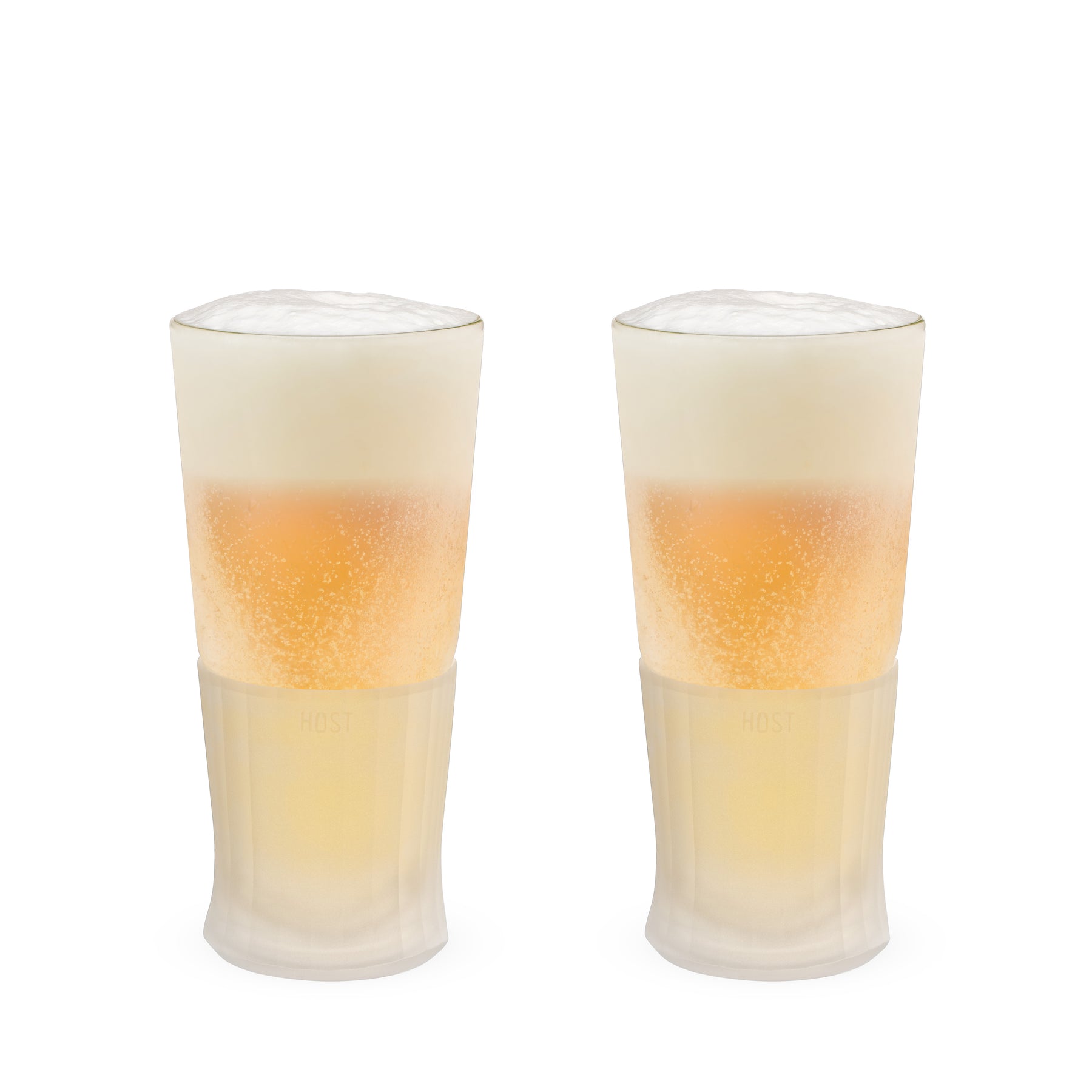 Host FREEZE Beer Glasses, Frozen Beer Mugs, Freezable Pint Glass Set,  Insulated Beer Glass to Keep Your Drinks Cold, Double Walled Insulated  Glasses, Tumbler for Iced Coffee, 16oz, Set of 2