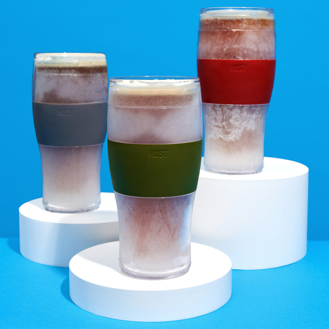 Host Freeze Beer Glasses, Freezable Beer Gifts for Men, Double