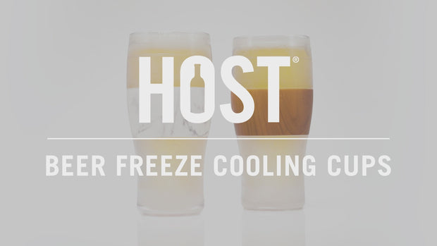 Host Freeze Beer Glasses - Double Walled Insulated Plastic Pint Glasses,  Green 