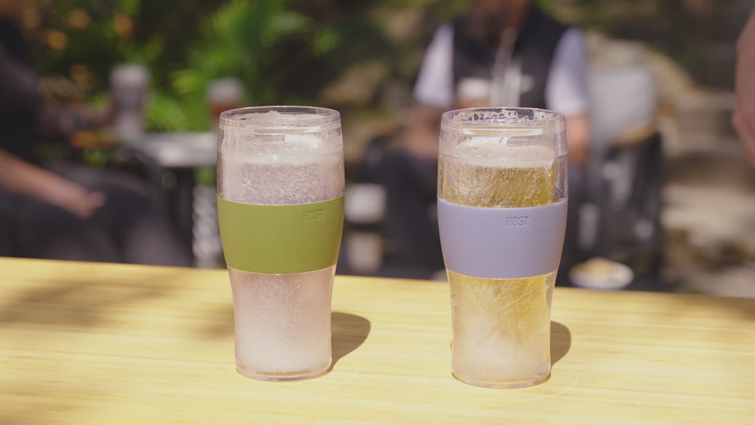 Host Freeze Beer Glasses, Freezable Beer Gifts for Men, Double
