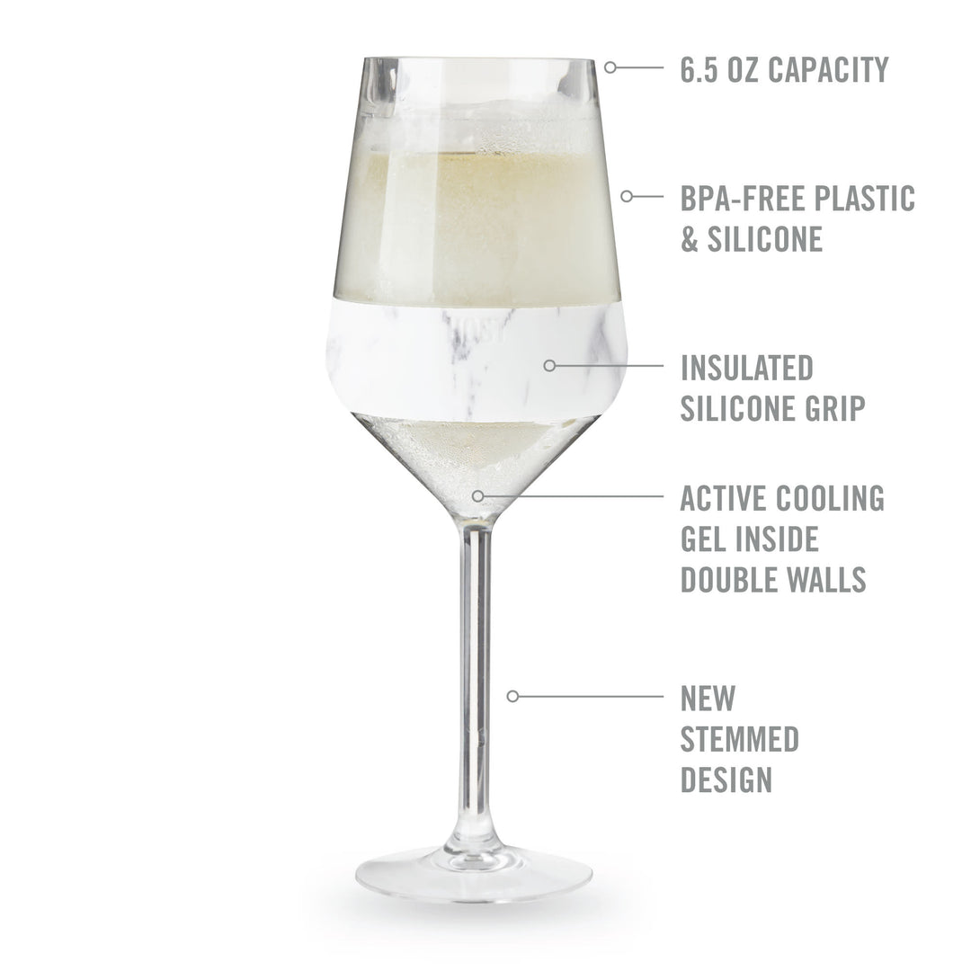 Wine FREEZE Stemmed Cooling Cups by HOST , Marble