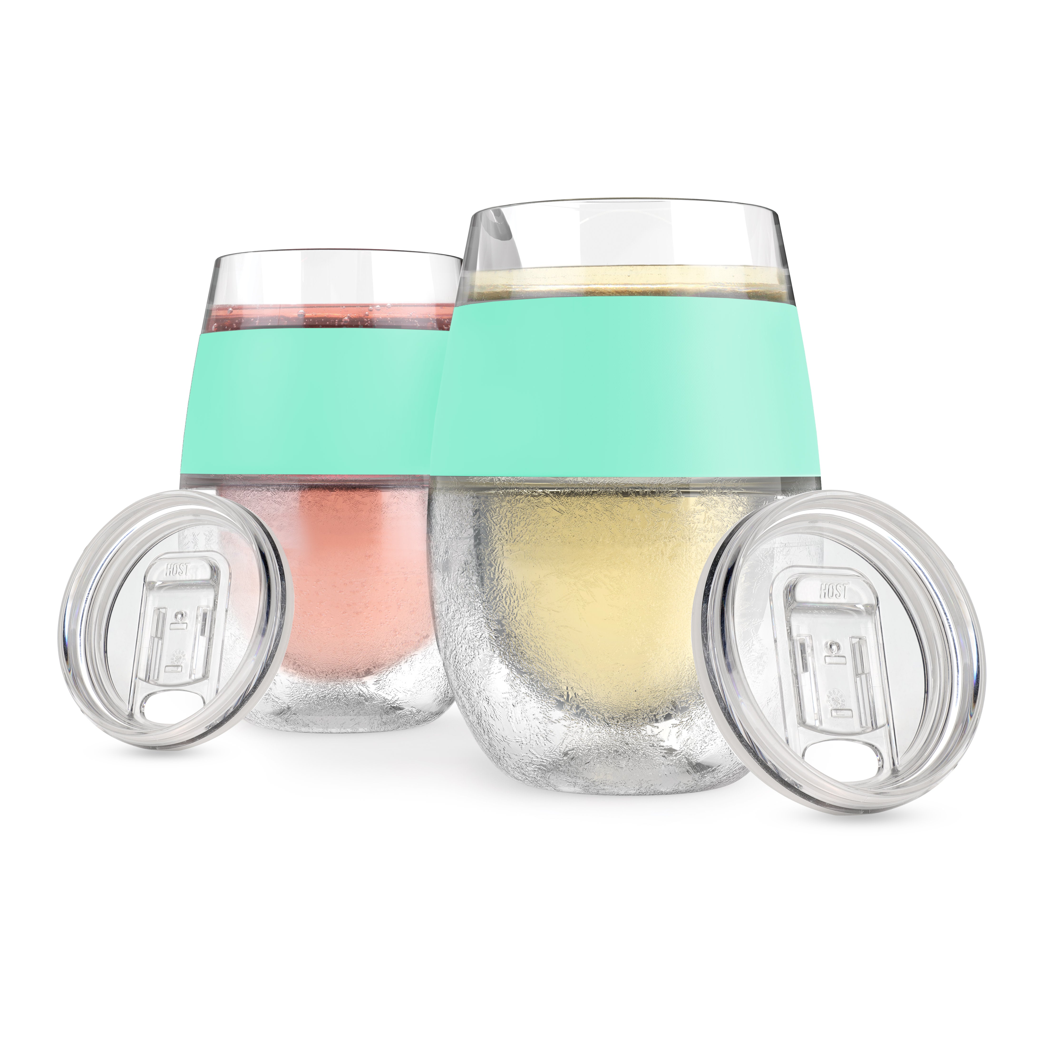 Wine FREEZE in Mint with Lids, Set of 2