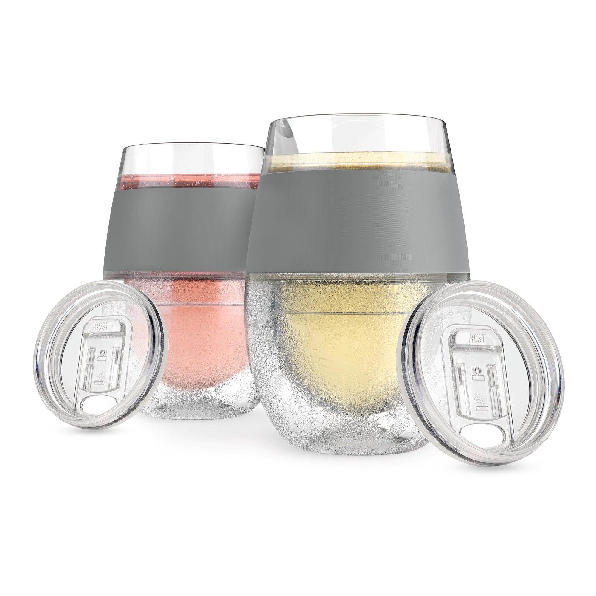 Wine FREEZE in Gray, Set of 2 with Lids